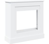 vidaXL Bordure de cheminée Blanc 90x30x90 cm Bois composite
