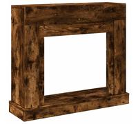 vidaXL Bordure de cheminée chêne fumé 100x30x87,5 cm Matériau dérivé du bois