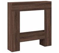 vidaXL Bordure de cheminée marron imitation chêne 81x18x82 cm Matériau dérivé du bois