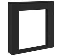 vidaXL Bordure de cheminée Noir 100x20x100 cm Bois composite