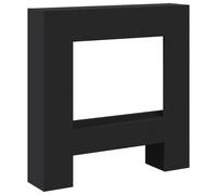 vidaXL Bordure de cheminée Noir 81x18x82 cm Bois composite