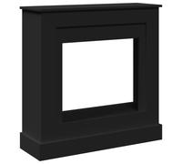 vidaXL Bordure de cheminée Noir 90x30x90 cm Bois composite