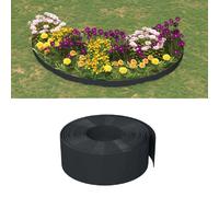 vidaXL Bordure de jardin 10 m 20 cm - Noir