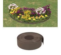 vidaXL Bordure de Jardin, Rouleau de Bordure Flexible, Décoration de Gazon Pelouse Plates-Bande Extérieur, Marron 10 m 15 cm Polyéthylène