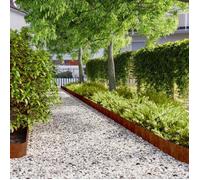 vidaXL Bordures de pelouse 10 pcs 15x103 cm acier corten flexible