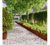 vidaXL Bordures de pelouse 10 pcs 20x103 cm Acier corten Flexible, Bordure de Jardin, Bordure de lit de Jardin, Bordure de Paysage