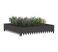 vidaXL Bordure de pelouse 100 x 100 x 20 cm, acier noir