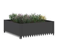 vidaXL Bordure de pelouse 100 x 100 x 35 cm, acier noir