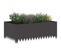 vidaXL Bordure de pelouse 100 x 60 x 35 cm, acier noir