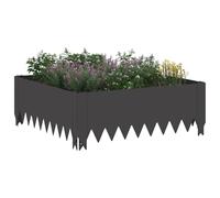 vidaXL Bordure de pelouse 60 x 60 x 20 cm acier noir