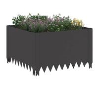 vidaXL Bordure de pelouse 60 x 60 x 35 cm acier noir