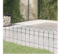 vidaXL Bordure de Jardin 10x0,4 m Vert Fer Clôture Bordure de Jardin Pelouse