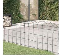 vidaXL Bordure de Pelouse Fer Enduit de Poudre Clôture Jardin Extérieure