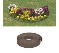 vidaXL Bordures de jardin 2 pcs marron 10 m 10 cm polyéthylène 3155436 Or G