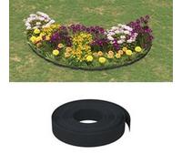 vidaXL Bordures de jardin 2 pcs noir 10 m 10 cm polyéthylène 3155432 Noir G