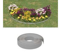 vidaXL Bordures de jardin - Polyéthylène gris