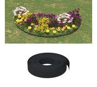 vidaXL Bordures de jardin 3 pcs noir 10 m 10 cm polyéthylène 3155433 Noir G