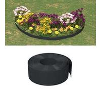 vidaXL Bordures de Jardin 4 pcs Noir 10 m 20 cm polyéthylène, Bordure de pelouse, Rouleau de Bordure de Jardin, Bordure d'herbe, Rouleau de Bordure