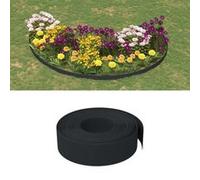 vidaXL Bordures de jardin 5 pcs Noir 10 m