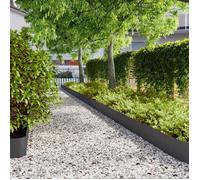 vidaXL Bordures de pelouse 10 pcs noir 20x103 cm acier laminé à froid