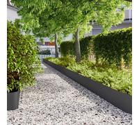 vidaXL Bordures de pelouse 10 pcs noir 25x103 cm acier laminé à froid