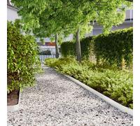 vidaXL Bordures de pelouse 50 pcs blanc 10x103 cm acier laminé à froid
