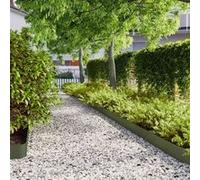 vidaXL Bordures pelouse 10pcs vert olive 15x103cm acier laminé à froid, bordure de jardin, bordure de lit de jardin, bordure 860145 Vert