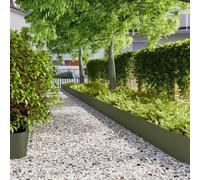 vidaXL Bordures pelouse 10pcs vert olive 25x103cm acier laminé à froid