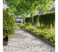 vidaXL Bordures pelouse 50pcs vert olive 15x103cm acier laminé à froid