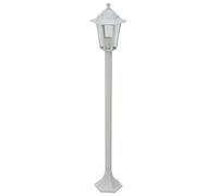 vidaXL Borne d'éclairage de jardin 6 pcs. E27 110 cm aluminium blanc