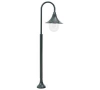 vidaXL Borne d'éclairage de jardin E27 120 cm aluminium vert foncé