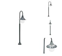vidaXL Borne d'éclairage de jardin E27 120 cm aluminium vert foncé - éclairage extérieur