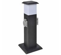 vidaXL Borne Jardin Électrique 2 Prises avec Lampe Bloc Prises Extérieures