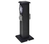vidaXL Borne jardin électrique 2 prises avec minuterie – bloc prises extérieures