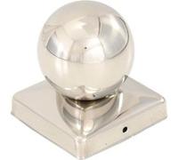 Bouchons de poteau 6 pcs Globe final Acier inoxydable 101x101mm