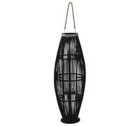 VidaXL Bougeoir Suspendu Bambou Noir