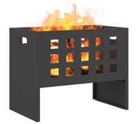 vidaXL Braise Noir 50 x 30 x 40 cm Acier, Foyer rectangulaire, Durable et Portable, Chauffage extérieur Moderne en Acier, résistant aux intempéries, Bien ventilé