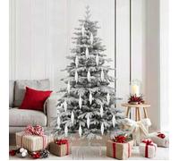vidaXL Boule en forme de spirale de Noël 40 pc Argent 3 x 11 cm 42018897