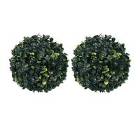 vidaXL Boules de buis artificielles 2 pcs 22 cm