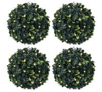 VidaXL Boules de Buis Artificielles avec LED - 12 cm