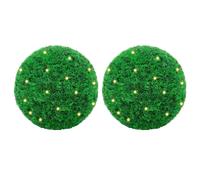 VidaXL Boules de Buis Artificielles avec LED - 27 cm