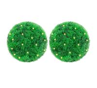 vidaXL Boules de buis artificielles LED 22 cm