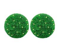vidaXL Boules de buis artificielles LED 35 cm