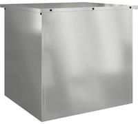 vidaXL Box de stockage extérieur argent 55 x 50,5 x 50 cm acier