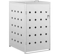 vidaXL Box pour poubelles pour 1 tonne 240 L acier inoxydable