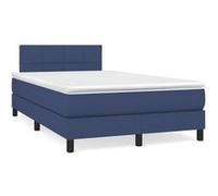 vidaXL Boxspring met matras en LED stof blauw 120x190 cm3270045 Bleu G