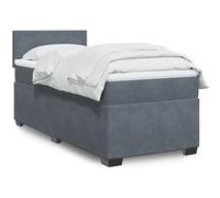 Boxspring met matras fluweel donkergrijs 100x200 cm3288529