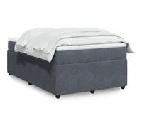 vidaXL Boxspring met matras fluweel donkergrijs 120x200 cm3285633 Gris G