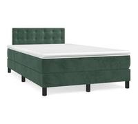 vidaXL Sommier à lattes de lit avec matelas vert foncé 120x190 cm