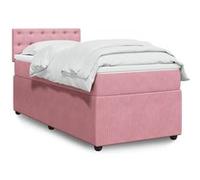 vidaXL Boxspring met matras fluweel roze 80x200 cm3287607 Rose G